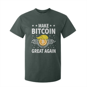 Funny Crypto Enthusiasts Trump Coin 2025 T Shirt For Kid Make Bitcoin Great Again TS09 Dark Forest Green Print Your Wear