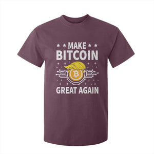 Funny Crypto Enthusiasts Trump Coin 2025 T Shirt For Kid Make Bitcoin Great Again TS09 Maroon Print Your Wear