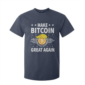 Funny Crypto Enthusiasts Trump Coin 2025 T Shirt For Kid Make Bitcoin Great Again TS09 Navy Print Your Wear