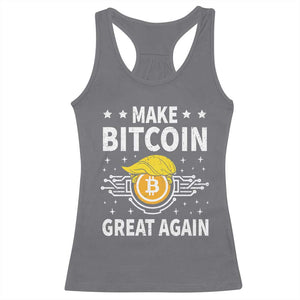 Funny Crypto Enthusiasts Trump Coin 2025 Racerback Tank Top Make Bitcoin Great Again TS09 Charcoal Print Your Wear