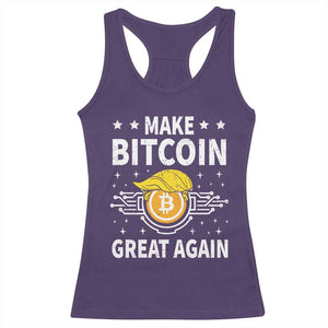 Funny Crypto Enthusiasts Trump Coin 2025 Racerback Tank Top Make Bitcoin Great Again TS09 Purple Print Your Wear