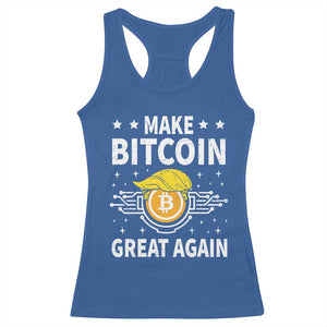 Funny Crypto Enthusiasts Trump Coin 2025 Racerback Tank Top Make Bitcoin Great Again TS09 Royal Blue Print Your Wear