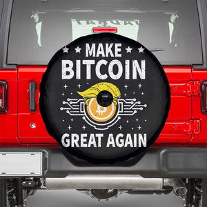 Funny Crypto Enthusiasts Trump Coin 2025 Spare Tire Cover Make Bitcoin Great Again TS09 Black Print Your Wear