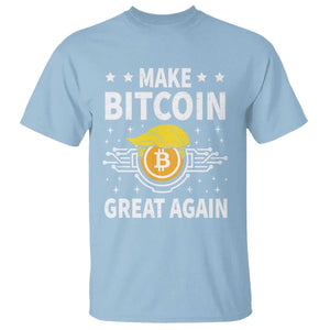 Funny Crypto Enthusiasts Trump Coin 2025 T Shirt Make Bitcoin Great Again TS09 Light Blue Print Your Wear
