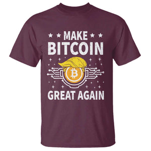 Funny Crypto Enthusiasts Trump Coin 2025 T Shirt Make Bitcoin Great Again TS09 Maroon Print Your Wear
