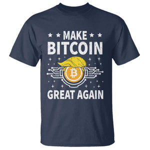 Funny Crypto Enthusiasts Trump Coin 2025 T Shirt Make Bitcoin Great Again TS09 Navy Print Your Wear