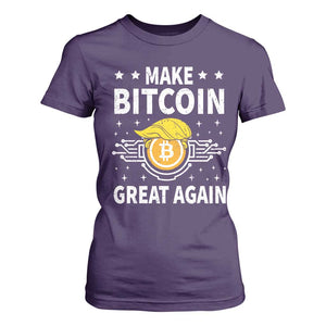 Funny Crypto Enthusiasts Trump Coin 2025 T Shirt For Women Make Bitcoin Great Again TS09 Purple Print Your Wear