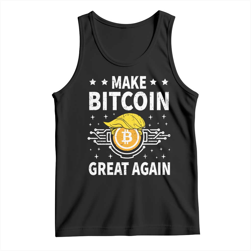 Funny Crypto Enthusiasts Trump Coin 2025 Tank Top Make Bitcoin Great Again TS09 Black Print Your Wear