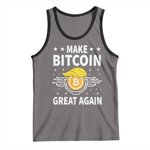 Funny Crypto Enthusiasts Trump Coin 2025 Tank Top Make Bitcoin Great Again TS09 Deep Heather Black Print Your Wear