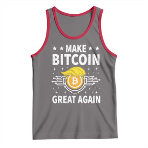 Funny Crypto Enthusiasts Trump Coin 2025 Tank Top Make Bitcoin Great Again TS09 Deep Heather Red Print Your Wear
