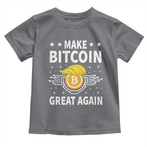 Funny Crypto Enthusiasts Trump Coin 2025 Toddler T Shirt Make Bitcoin Great Again TS09 Charcoal Print Your Wear