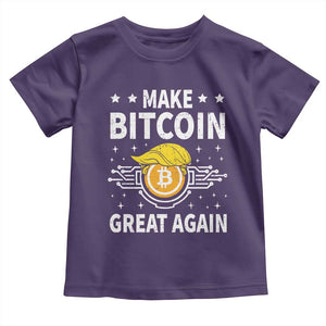 Funny Crypto Enthusiasts Trump Coin 2025 Toddler T Shirt Make Bitcoin Great Again TS09 Purple Print Your Wear