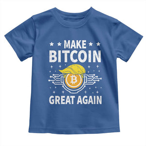 Funny Crypto Enthusiasts Trump Coin 2025 Toddler T Shirt Make Bitcoin Great Again TS09 Royal Blue Print Your Wear