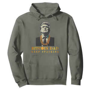 Funny Trump Bitcoin Dad Hoodie TS09 Military Green Print Your Wear