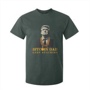 Funny Trump Bitcoin Dad T Shirt For Kid TS09 Dark Forest Green Print Your Wear