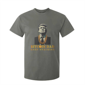 Funny Trump Bitcoin Dad T Shirt For Kid TS09 Military Green Print Your Wear