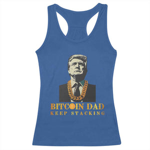 Funny Trump Bitcoin Dad Racerback Tank Top TS09 Royal Blue Print Your Wear