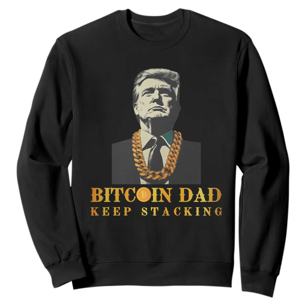 Funny Trump Bitcoin Dad Sweatshirt TS09 Black Print Your Wear