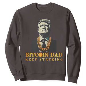 Funny Trump Bitcoin Dad Sweatshirt TS09 Dark Chocolate Print Your Wear