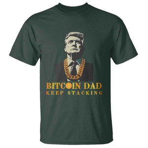 Funny Trump Bitcoin Dad T Shirt TS09 Dark Forest Green Print Your Wear