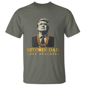 Funny Trump Bitcoin Dad T Shirt TS09 Military Green Print Your Wear