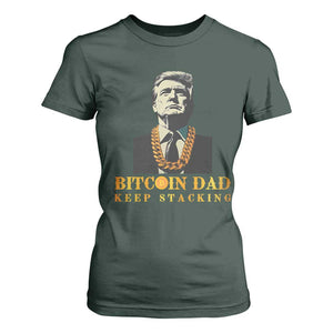 Funny Trump Bitcoin Dad T Shirt For Women TS09 Dark Forest Green Print Your Wear