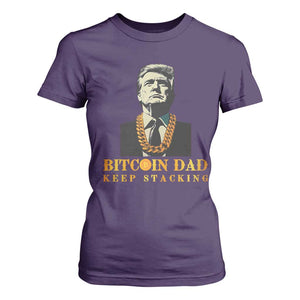 Funny Trump Bitcoin Dad T Shirt For Women TS09 Purple Print Your Wear