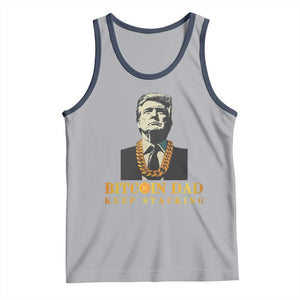 Funny Trump Bitcoin Dad Tank Top TS09 Athletic Heather Navy Print Your Wear