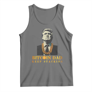 Funny Trump Bitcoin Dad Tank Top TS09 Black Heather Print Your Wear