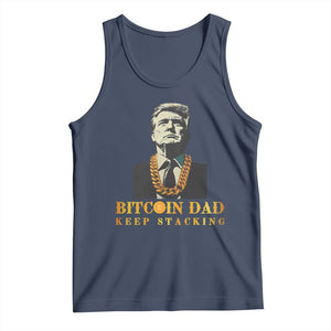 Funny Trump Bitcoin Dad Tank Top TS09 Navy Print Your Wear