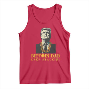 Funny Trump Bitcoin Dad Tank Top TS09 Red Print Your Wear