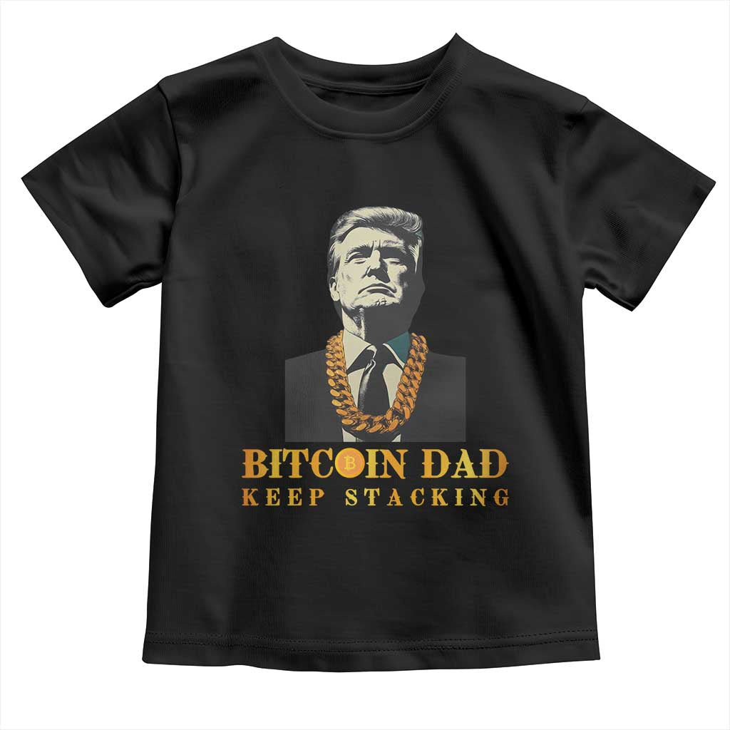 Funny Trump Bitcoin Dad Toddler T Shirt TS09 Black Print Your Wear