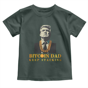 Funny Trump Bitcoin Dad Toddler T Shirt TS09 Dark Forest Green Print Your Wear