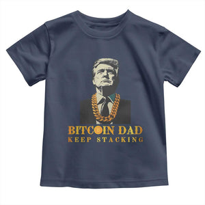 Funny Trump Bitcoin Dad Toddler T Shirt TS09 Navy Print Your Wear