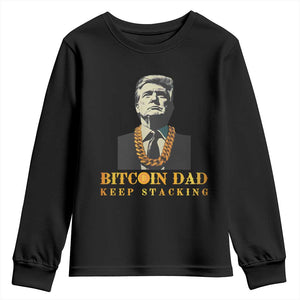 Funny Trump Bitcoin Dad Youth Sweatshirt TS09 Black Print Your Wear