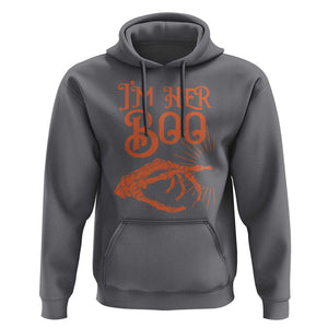 Halloween Couple Matching Hoodie I'm Her Boo Skeleton Hand TS09 Charcoal Print Your Wear
