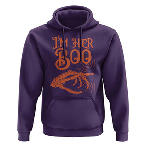 Halloween Couple Matching Hoodie I'm Her Boo Skeleton Hand TS09 Purple Print Your Wear