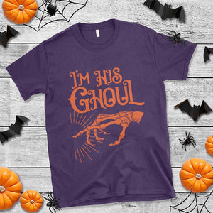 Halloween Couple Matching T Shirt I'm His Ghoul Skeleton Hand TS09 Purple Print Your Wear