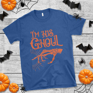Halloween Couple Matching T Shirt I'm His Ghoul Skeleton Hand TS09 Royal Blue Print Your Wear