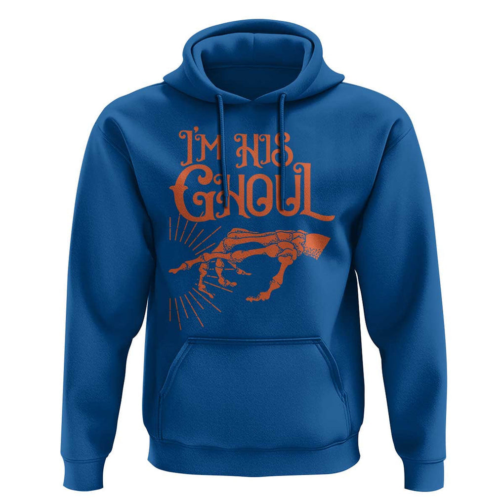 Halloween Couple Matching Hoodie I'm His Ghoul Skeleton Hand TS09 Royal Blue Print Your Wear
