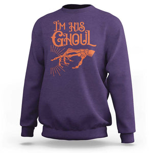 Halloween Couple Matching Sweatshirt I'm His Ghoul Skeleton Hand TS09 Purple Print Your Wear