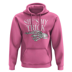 Halloween Couple Matching Hoodie She's My Trick Skeleton Hand TS09 Azalea Print Your Wear
