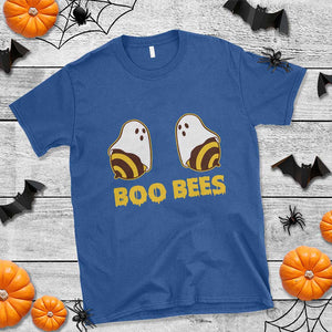 Halloween Couple Matching T Shirt Boo Bees Funny Ghost Bee TS09 Royal Blue Print Your Wear