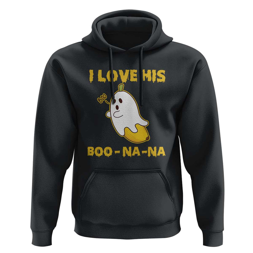 Halloween Couple Matching Hoodie I Love His Boo-na-na TS09 Black Print Your Wear
