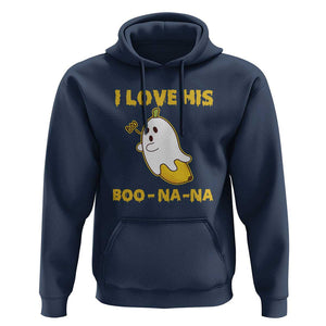 Halloween Couple Matching Hoodie I Love His Boo-na-na TS09 Navy Print Your Wear