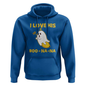 Halloween Couple Matching Hoodie I Love His Boo-na-na TS09 Royal Blue Print Your Wear