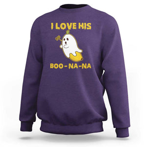 Halloween Couple Matching Sweatshirt I Love His Boo-na-na TS09 Purple Print Your Wear
