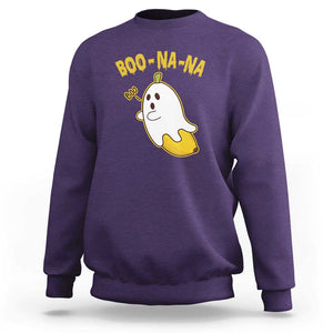 Halloween Couple Matching Sweatshirt Boo-na-na Cute Ghost Banana TS09 Purple Print Your Wear
