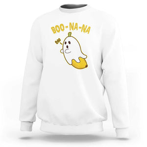 Halloween Couple Matching Sweatshirt Boo-na-na Cute Ghost Banana TS09 White Print Your Wear