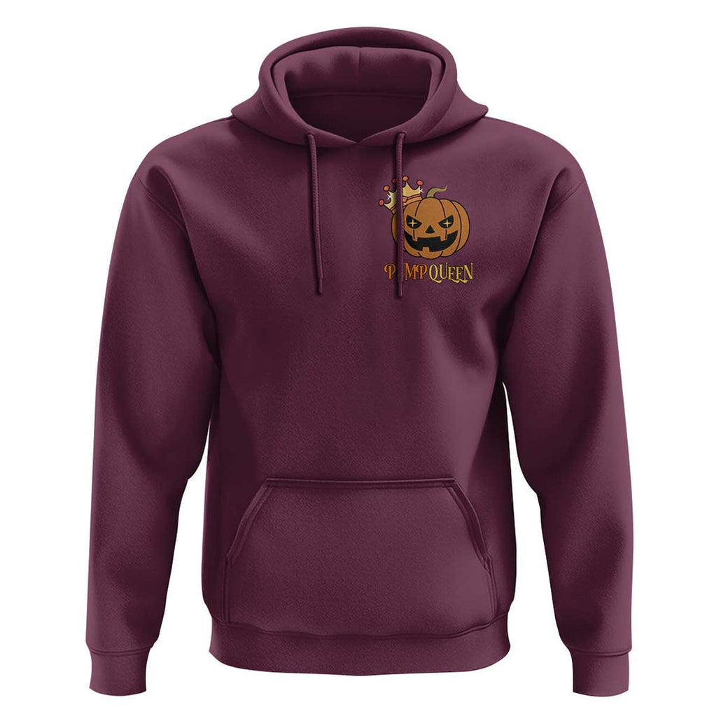 Halloween Couple Matching Hoodie Pumpqueen Funny Spooky Pumpkin TS09 Maroon Print Your Wear